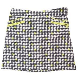 Cutter&Buck Herringbone Skort - 0 gray , yellow , polyester spandex